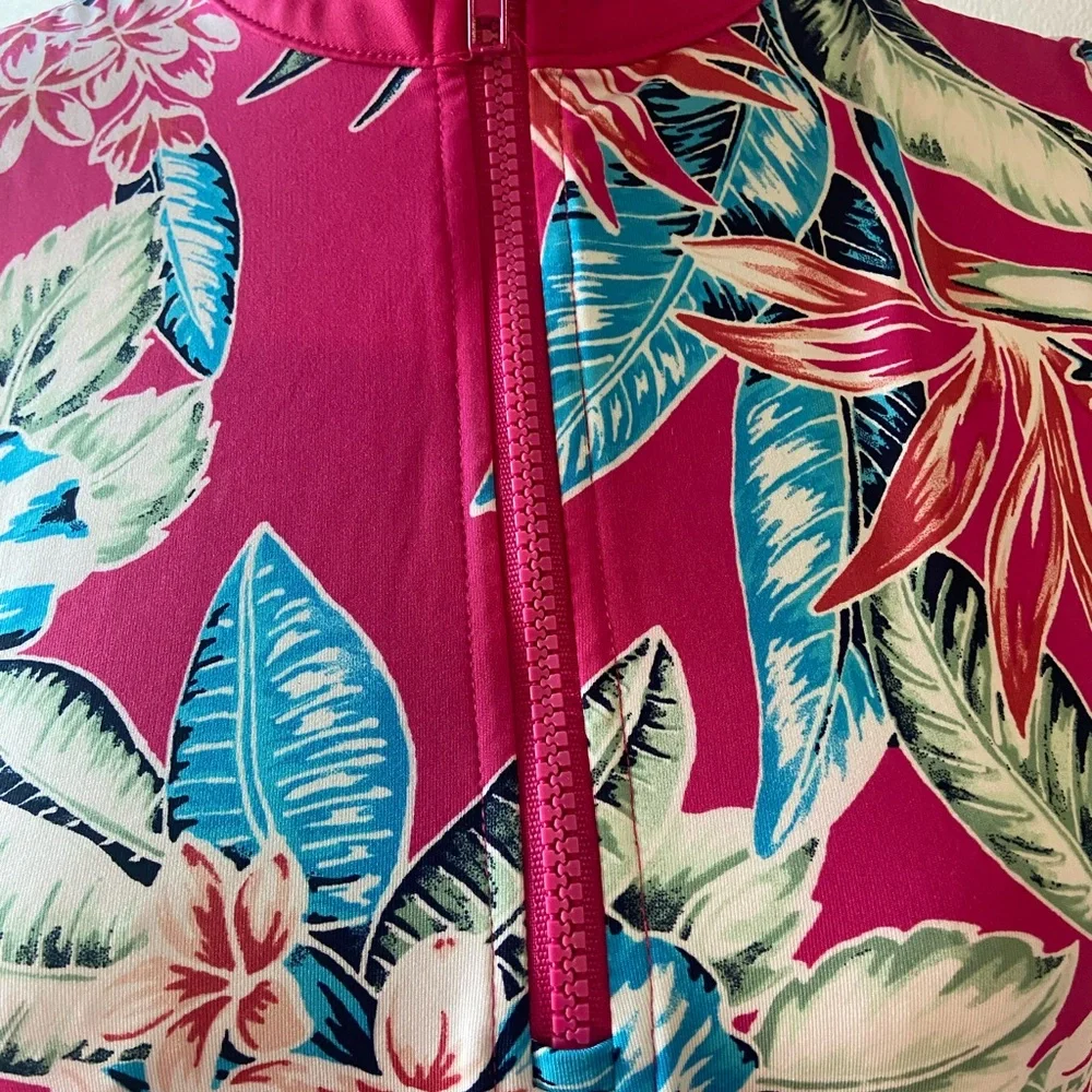 Tommy Bahama Sz M Pink and Blue Floral Women’s Mini Dress - Picture 6 of 11